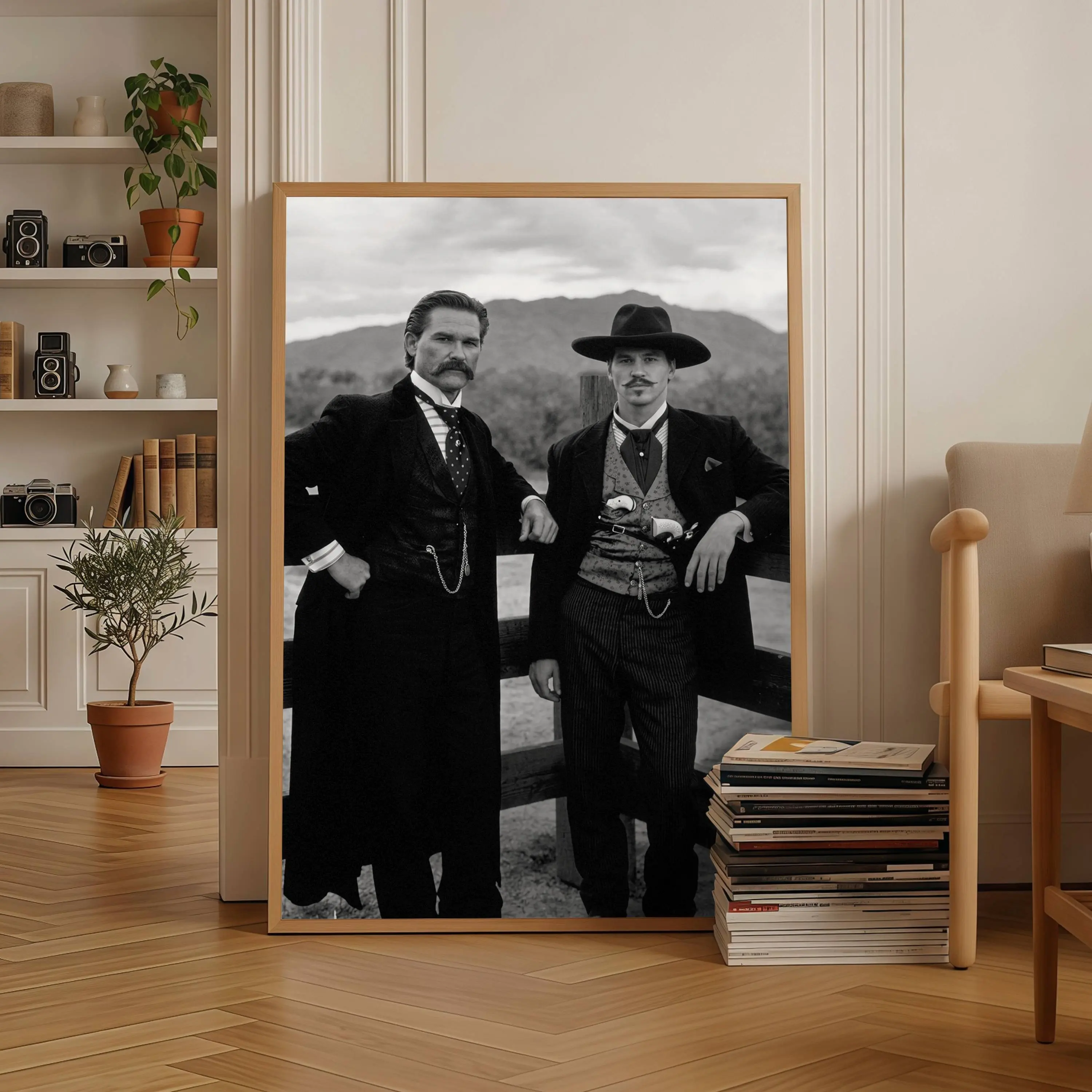 [NO FRAME] Vintage Tombstone Movie Poster, Wyatt Earp, Doc Holliday & Earp Brothers Walking Scene Decor Home, Classic Western Wall Art, Aesthetic Print