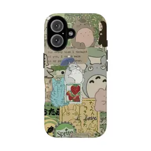 Ghibli Phone Case Totoro & No-face Aesthetic Phone Case Compatible with iPhone