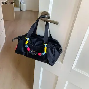 Unisex Japanese-style messenger bag crafted from premium nylon fabric. Features a minimalist clean aesthetic, adjustable strap and lightweight large-capacity design. Sporty casual style, ideal for outdoor sports and daily leisure use.