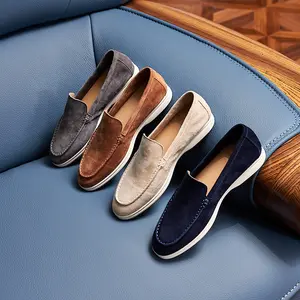 Desai British moccasins retro casual slip-on men's moccasins flat casual lazy moccasins for men LF01