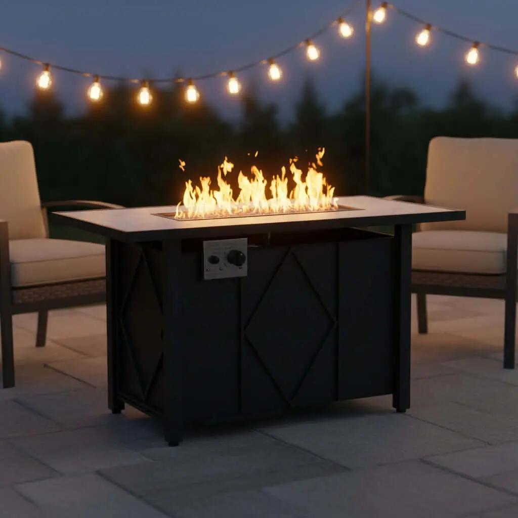 Propane Fire Pit Table, 43-Inch 50,000 BTU CSA Certified