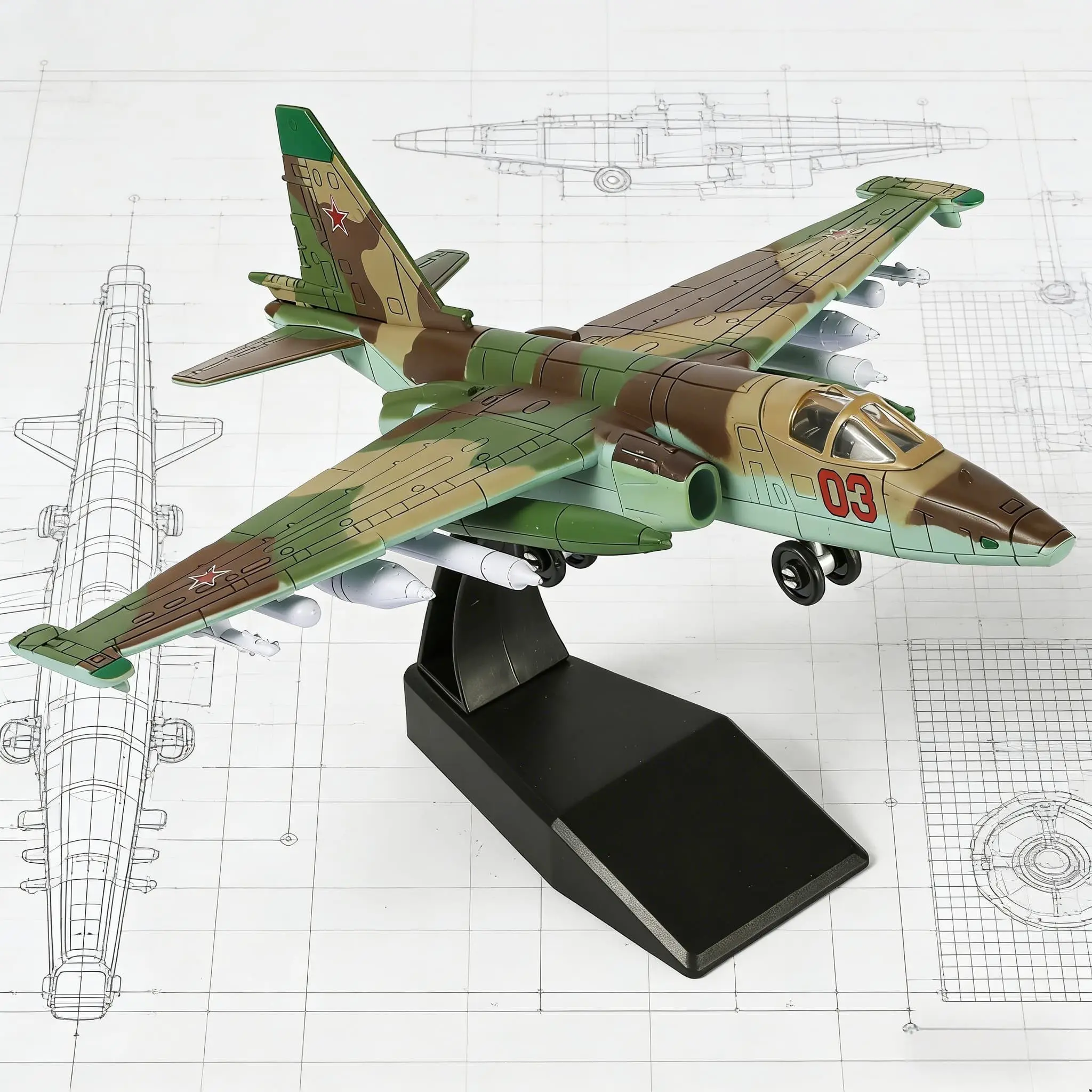 1:72 Scale Su-25s Buildable Model Kit, Realistic Attack Aircraft ...