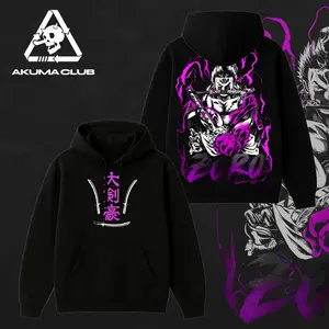 Zoro Asura x One Piecee Anime Clothing Double Printed Vintage Heavy Cotton Oversized Anime Manga T-Shirt, Double Printed Retro Unisex Streetwear Graphic Top, Hollow Ichigo Dark Shinigami Edition, Hoodie & T-Shirt Option