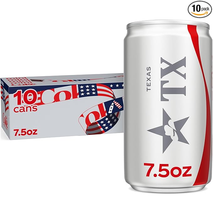 Soda Soft Drink Mini Cans Fridge Pack – Refreshing Carbonated Beverage, 7.5 fl oz Mini Cans, 10 Pack