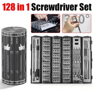 128-In-1 Magnetic Precision Screwdriver Set, Bamboo Design, Multi-Functional Repair Tool Kit, Perfect Gift for Husband, for Phones, Watches, Laptops, Gaming Consoles