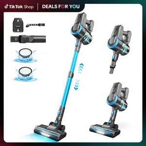 [DealsForYouDays]Devoac N3P Cordless Vacuum, 8-in-1 Rechargeable Stick Vacuum, 20kPa Suction, up to 40 Minutes Runtime, LED-Lit Head, Lightweight SummerWins for Everyday Home Cleaning, Hardwood Floors, Carpets, Tiles, Cars,  Pet Hair