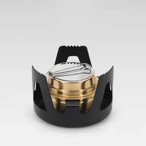 Outdoor Alcohol Stove, Windproof Camping Portable Mini Stove, Camping Alcohol Stove Set, Simple Cooktop for Outdoor Camping