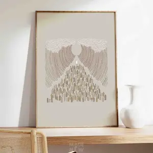 Moses Parting the Red Sea Poster, Christian Bible Wall Art, Jesus Print Unframed | 5 size, 8x12 to 27x40 inch
