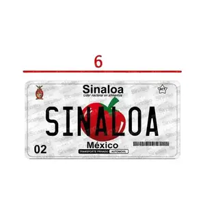 6 INCH SINALOA MEXICO CITIES NOVELTY PLATE WINDOW STICKER DECAL