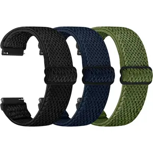 Quick Release Watch Band-Choice of Width -18mm 19mm 20mm 22mm 24mm Watch Bands, Adjustable Elastic Nylon Watch Straps Replacement Wristband For Men,Women