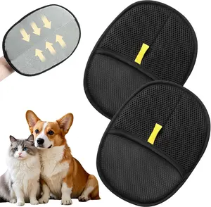 2Pcs Pet Hair Removal Grooming Gloves - 2025 New Upgrade Efficient Electrostatic Tool for Cats and Dogs, Eco-Friendly Reusable Gloves