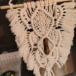 Handcrafted Macrame Wall Hanging with Beads and Tassels - Boho Decor for Home and Office
