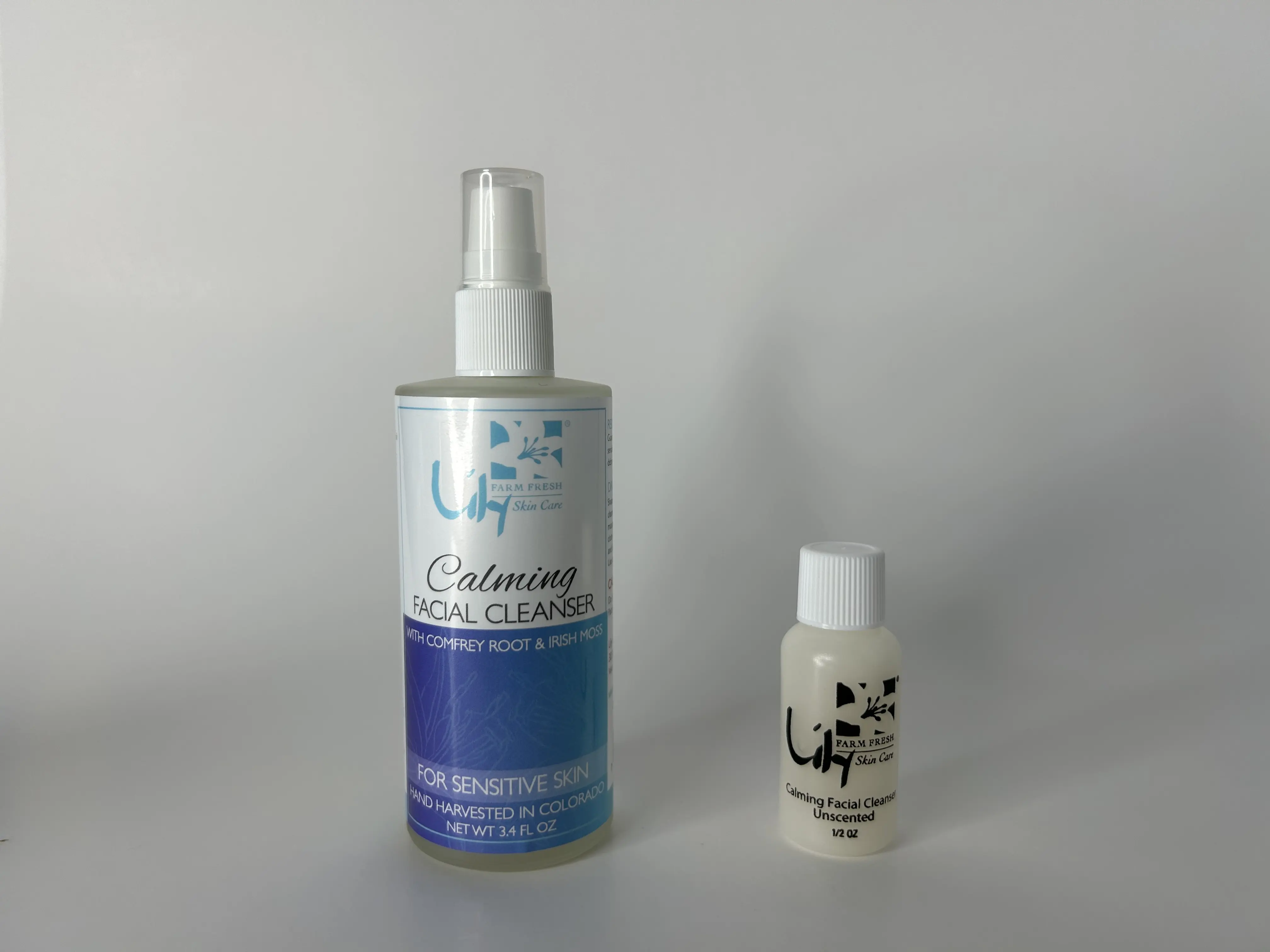 Lily Farm Fresh Skin Care Travel/Trail Calming Facial Cleanser Unscented Organic Sensitive Cleansing