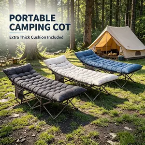 Folding Camping Cot with Mattress, Heavy Duty Folding Sleeping Cot, Portable bed Cots for Traveling, Camp,summerwins