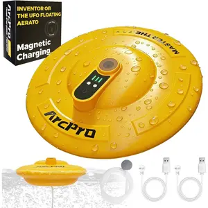 Floating & Rechargeable  Bucket Aerator, IPX7  with  , Ultra-Quiet Bubbler for Live Minnows, Portable Aerator for Fishing