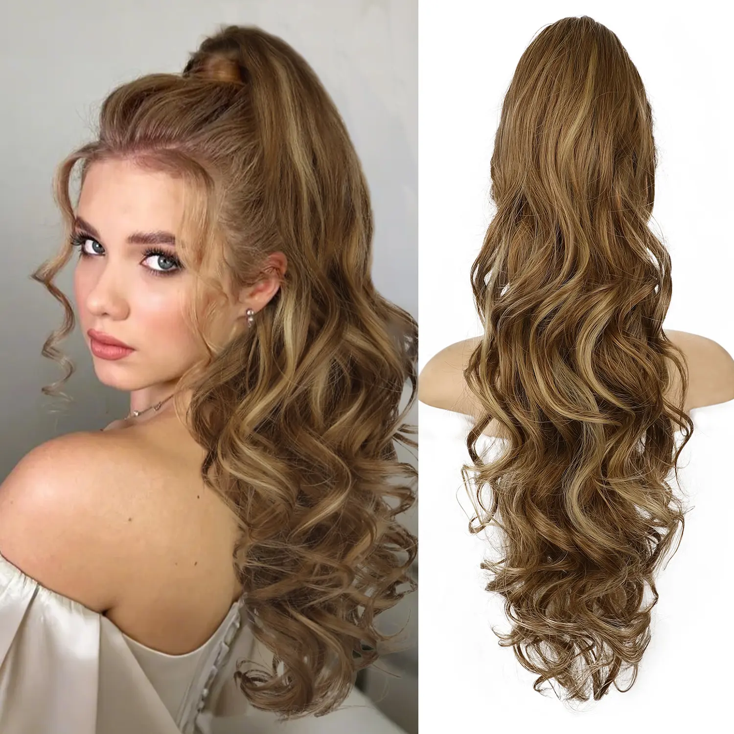 Light Brown with Blonde Highlights