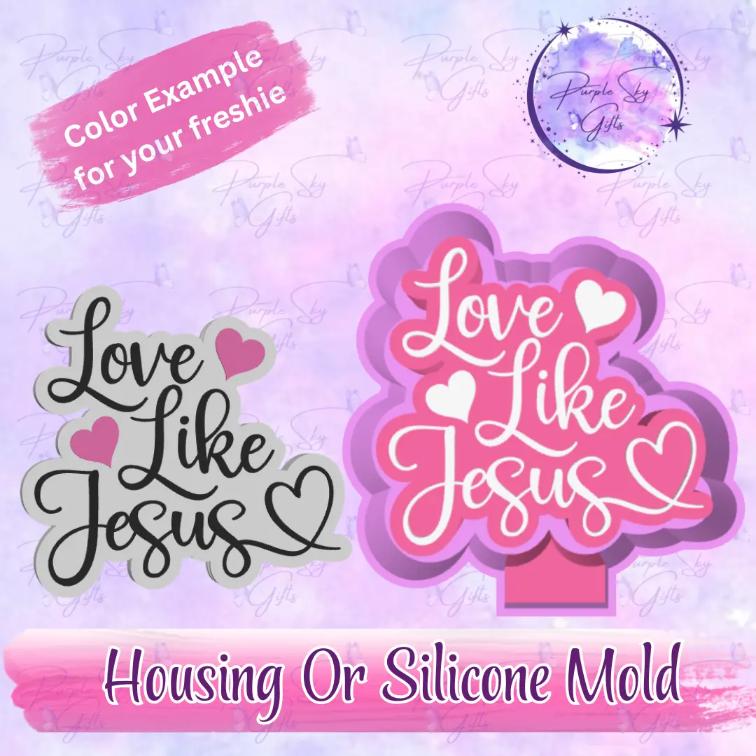 Love Like Jesus Freshie Mold Housing - Flexible Silicone Tool for DIY Candle & Soap Making, Mold Shaping, Casting Wax, Decorative Projects, Mold Shaping Moulds, Casting Wax Moulds