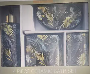 Palm $ piece Ceramic Bath Set