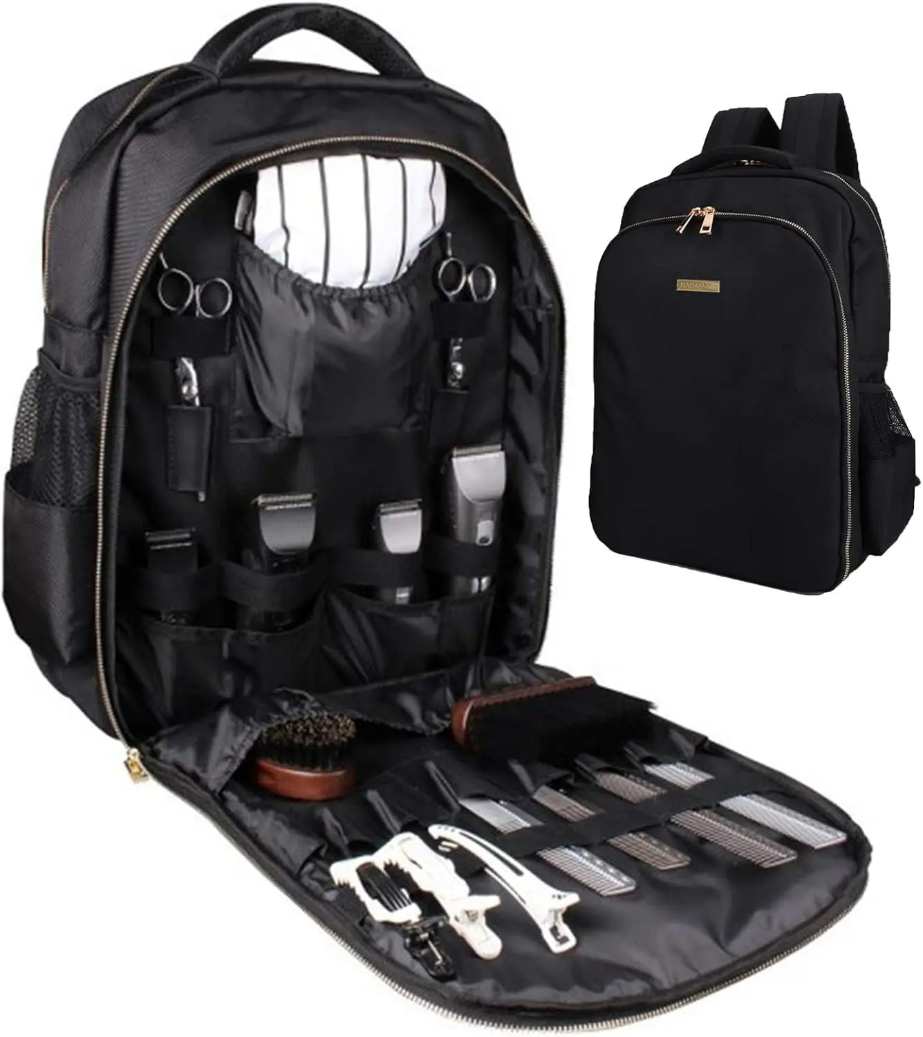 Barber Supplies Bag Organizer for Clippers and Supplies, Portable Clipper Bags and Cases for Men, Cosmetology Bag Hairstylist Clipper Backpack for Barber Accessories Essentials Stuff