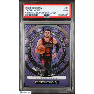 2023 Panini Obsidian - Orbital Electric Etch Purple Flood #13 Zach LaVine 49/49