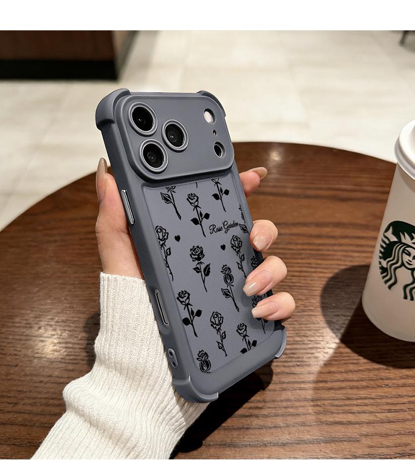Rose Garden Phone Case Elegant Floral Print Design Compatible with iPhone 17 Pro Max 16 Pro Max 15 Pro 14 13 12 11 Series Simple Color Matching