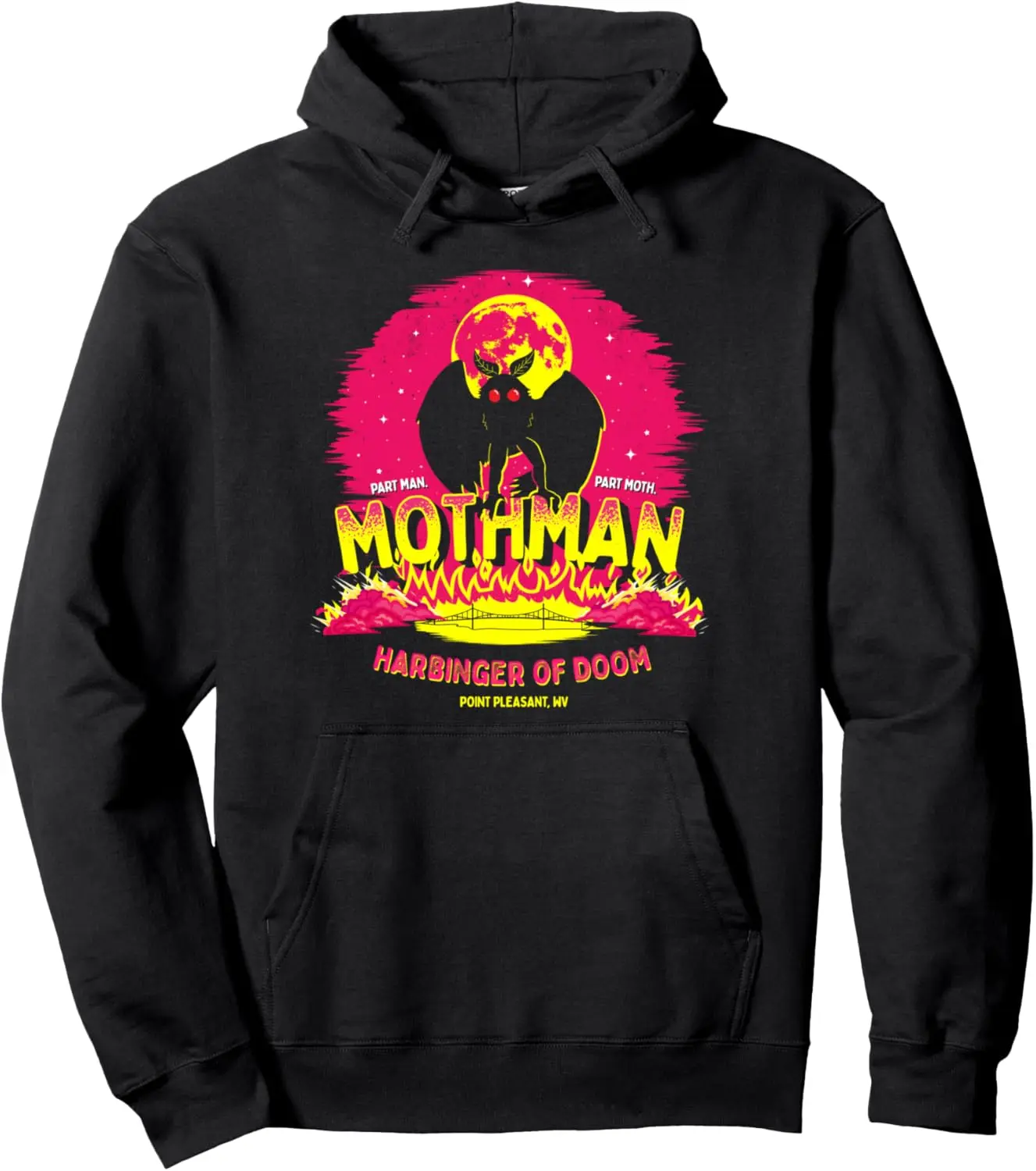 Mothman - Harbinger of Doom! Funny Cryptid Gift Pullover Hoodie