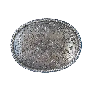 Nocona Men's Oval Scrolled Western Belt Buckle 37222