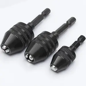 Keyless Drill Chuck Clamp Set, 0.3-8.0mm Electric Screwdriver Chuck Clamp, Hex Shank Replacement Tool Kit, Power Tool Accessories
