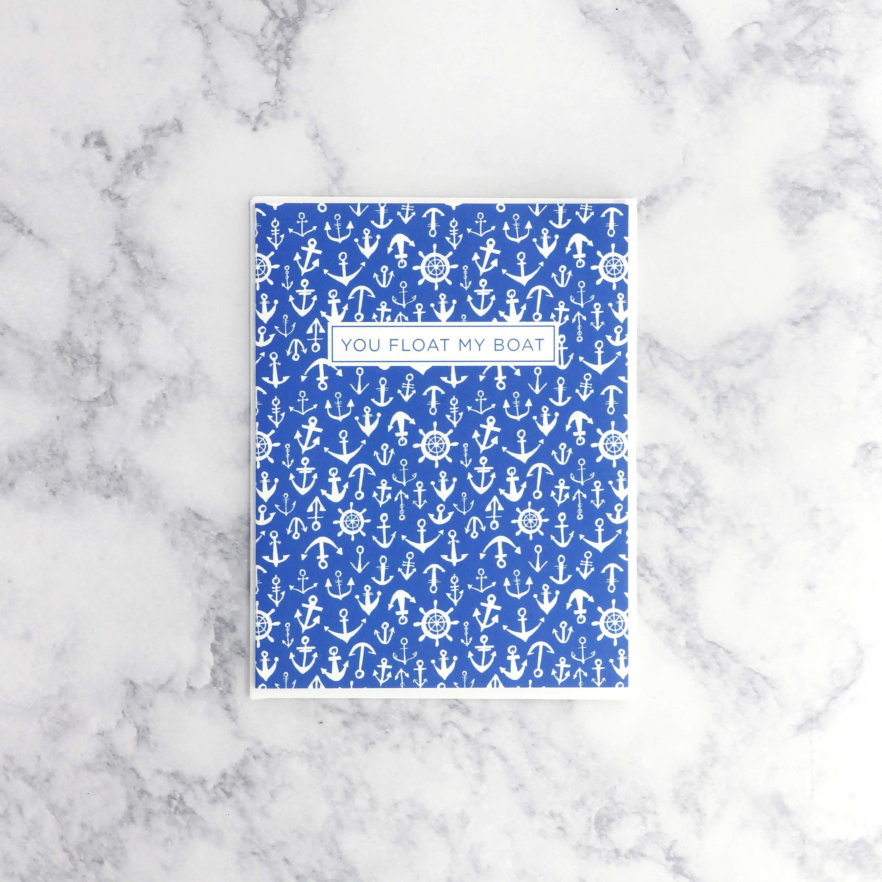 Anchor Print "You Float My Boat" Romance Card