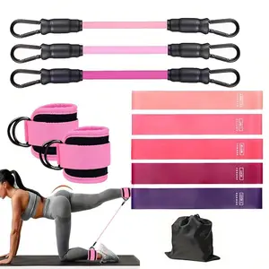 Advanced Version Kick Resistance Band Leg Strength Training Ankle Strap Bound Strength Training Jumper Taekwondo Training Elastic Ankle Resistance Band Gym Accessories