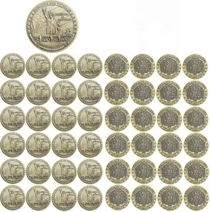 100 PCS Thank You for Your Service Veteran's Day Gifts Bulk Statue of Liberty Coin Set for Appreciation with Protective Display Case