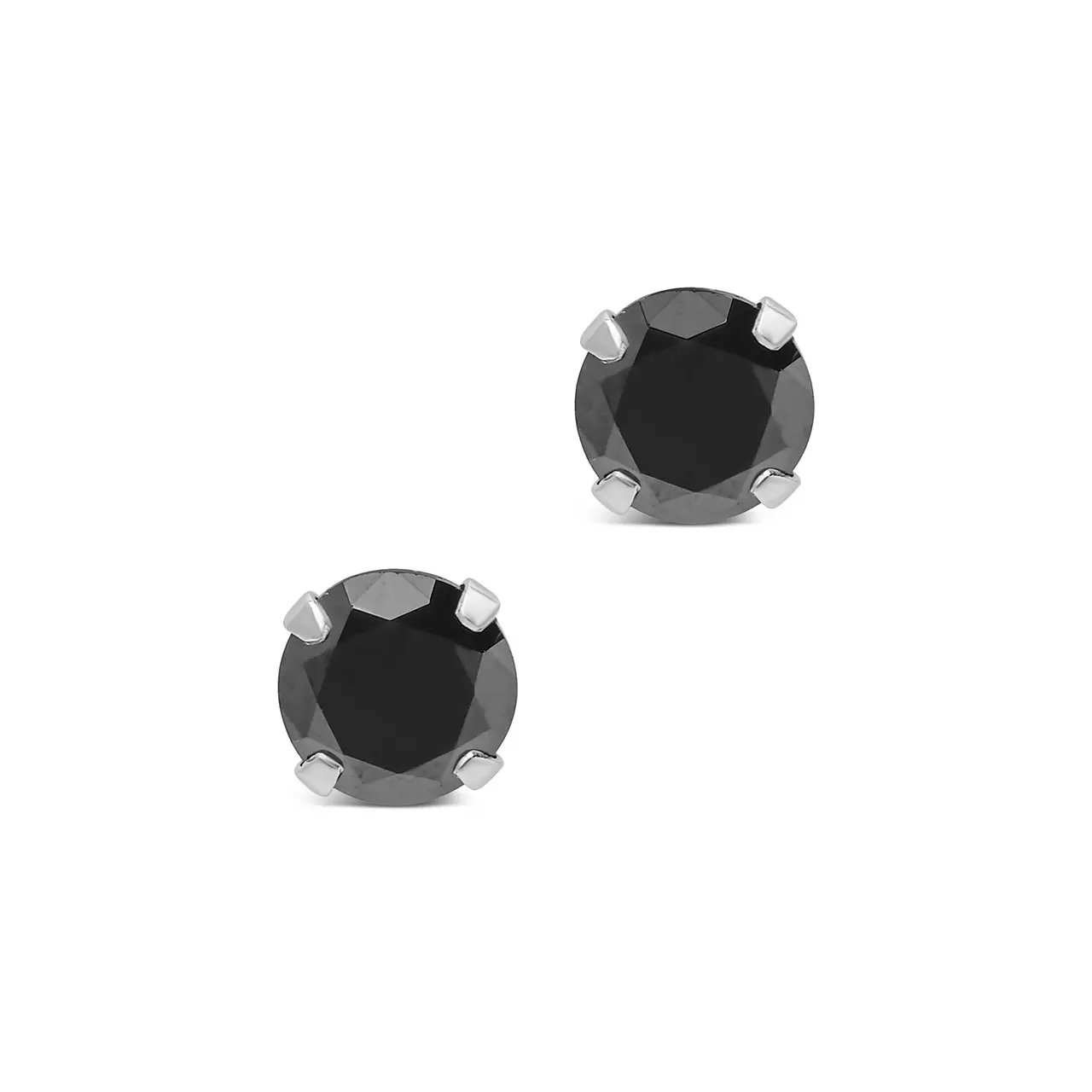Sterling Silver 7mm Rainbow CZ Studs Sterling Silver 7mm Rainbow CZ Studs