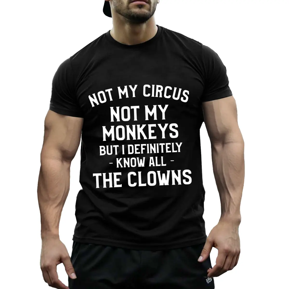 Funny Cotton T-Shirt Not My Circus Saying Casual Tee for Weekend Chill Stress Relief Gift for Friend