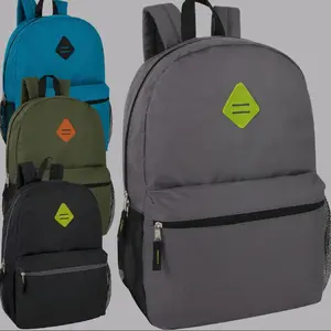 Durable 19-Inch School Backpack with Mesh Pockets – Unisex, Multiple Colors