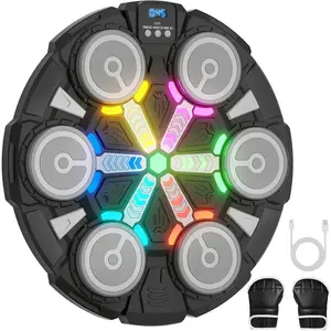 Boxing Machine, Wall Mounted Punching Bag with , Boxing  Workout Equipment with Gloves, Ideal  for  and Adults, , Office and Gym