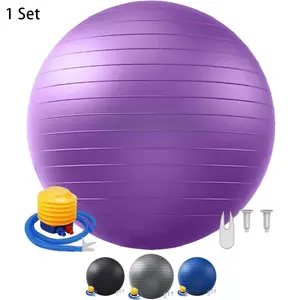 Gym Ball,Anti-Slip Thick Yoga Exercise Ball with Pump - Heavy Duty, Burst-Resistant Workout Equipment, Home Training Equipment for Fitness, Balance, Pregnancy & Home Workouts