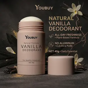 YOUBUY Vanilla Skin Deodorant 40g - Natural Vanilla Scent, Long-lasting Odor Protection, Gentle on Skin, Portable Stick for Daily Use & Workout clean