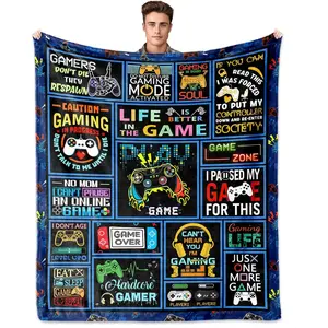 Gamer Gifts, Gifts for Gamers, Gaming Blanket 60"x50", Gamer Gifts for Men, Gamers Birthday Gifts, Gamer Gifts for Boys Teen Boyfriend, Video Gamers Gift Ideas for Christmas Valentines Day