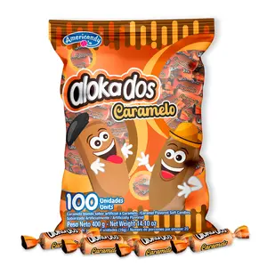 Americandy Alokados Candies , 100 (CT), Caramel flavor Chewy Sweet Candy