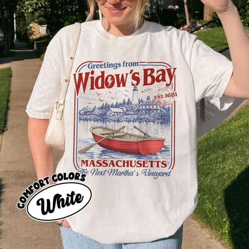 Greetings From Widow’s Bay Comfort Colors Shirt, Coastal Horror TV Show Tee, New England Mystery Fan Gift