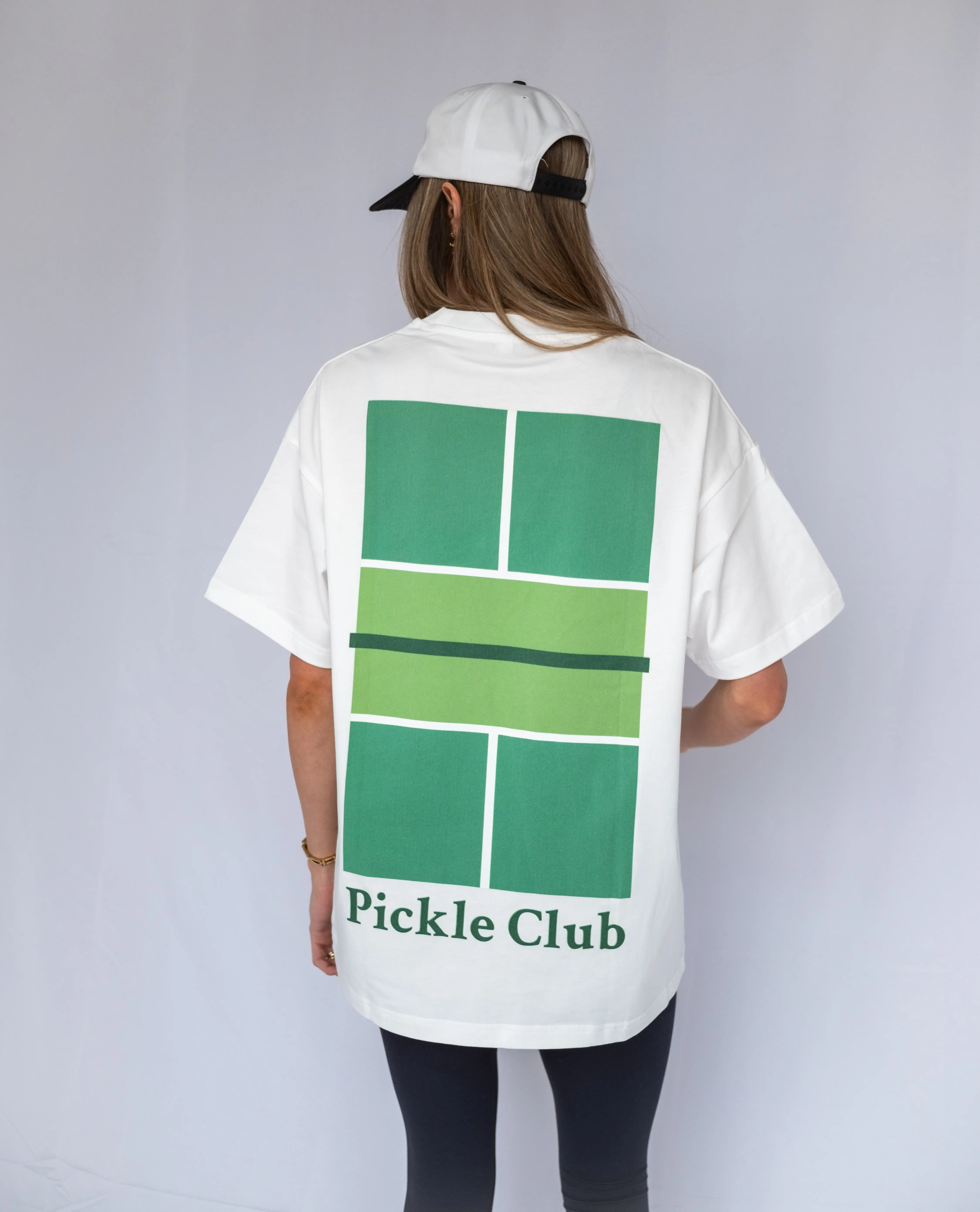Oversized Pickleball Court Tshirt - Casual & Loose Fit, 100% Combed Cotton, Unisex Sizing, Dropped Shoulders, Pickleball Clothing