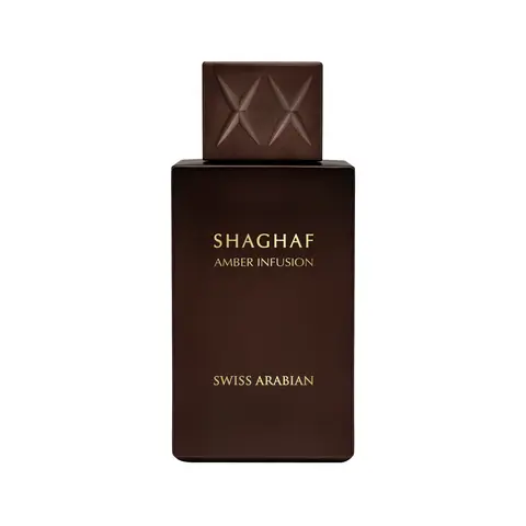 Swiss Arabian Shaghaf Amber Infusion - Luminous blend of Dry Amber, Ginger, Cardamom, and the soft sweetness of Apricot and crisp Apple  - Amber and Woody - Arabic Perfume - 2.5 oz