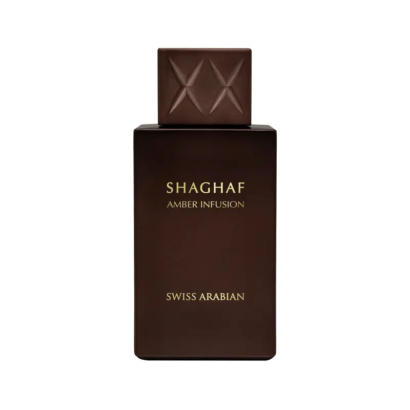 Swiss Arabian Shaghaf Amber Infusion - Luminous blend of Dry Amber, Ginger, Cardamom, and the soft sweetness of Apricot and crisp Apple  - Amber and Woody - Arabic Perfume - 2.5 oz