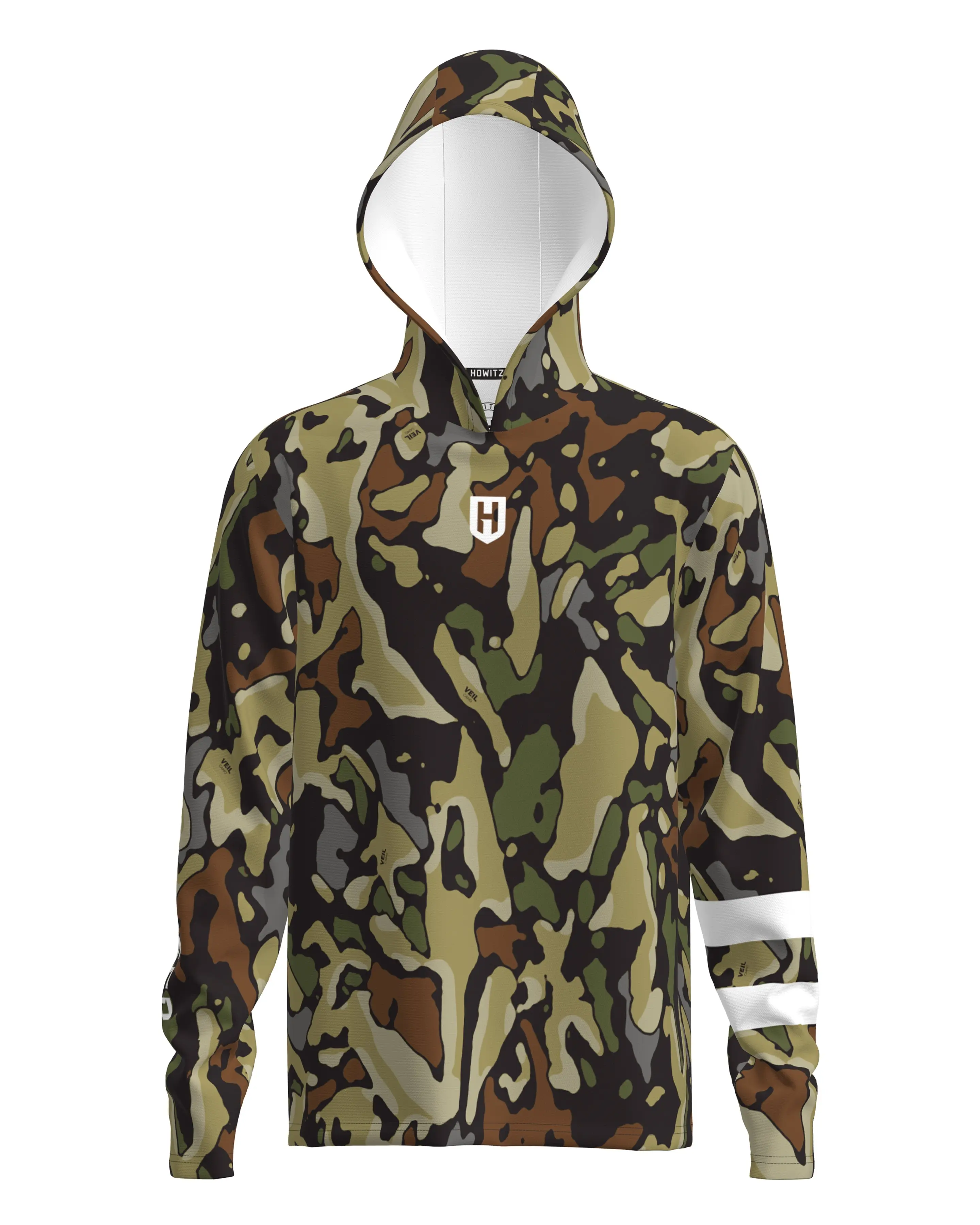 Howitzer Men's Battle Graphic DRI-LITE Micro-Mesh Hoodie, Breathable Pull On Activewear with 4-Way Stretch, Quick-Dry and UV Protection
