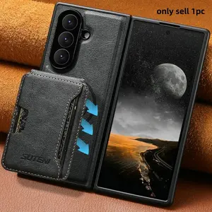 Z Fold7 5G 2In1 Detachable Leather Wallet Case For Samsung Galaxy Z Fold 7 Magnet Back Cover Accessories For Galaxy Z Fold 6 Fold7