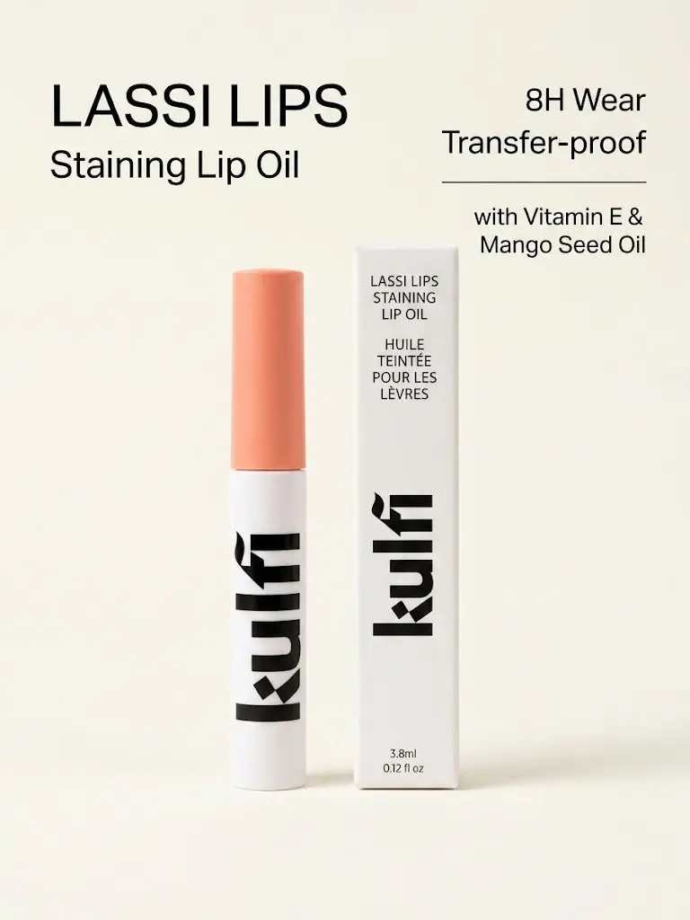 Lassi Lips Staining Lip Oil - Up to 8hr Wear, Transfer-proof, No Peeling or Wiping Off, Ultra-comfortable, No Flaking or Feathering with Vitamin E & Mango Seed Oil Gloss Lipgloss Lipstick Makeup Glossy Cosmetic