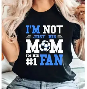 Cotton Soccer Mother Number 1 Fan - Soccer Mom T-Shirt graphic shirt women  Unisex