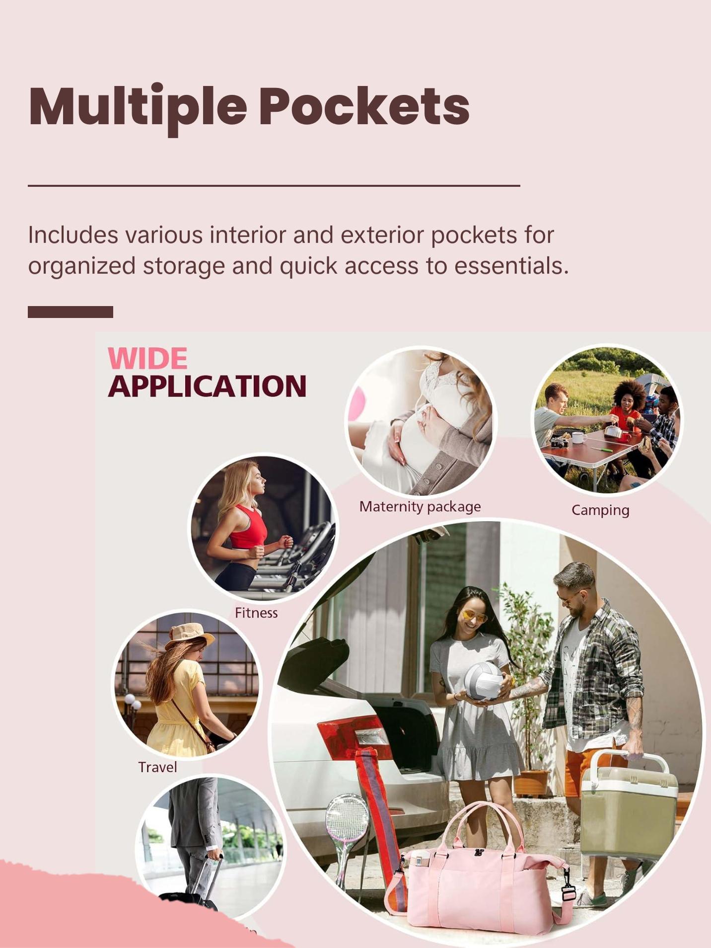 Waterproof Travel Duffle Bag – Weekender Carry-On with Trolley Sleeve 🧳✨ Perfect for Trips, Gym, or Hospital Bag TOPBAG