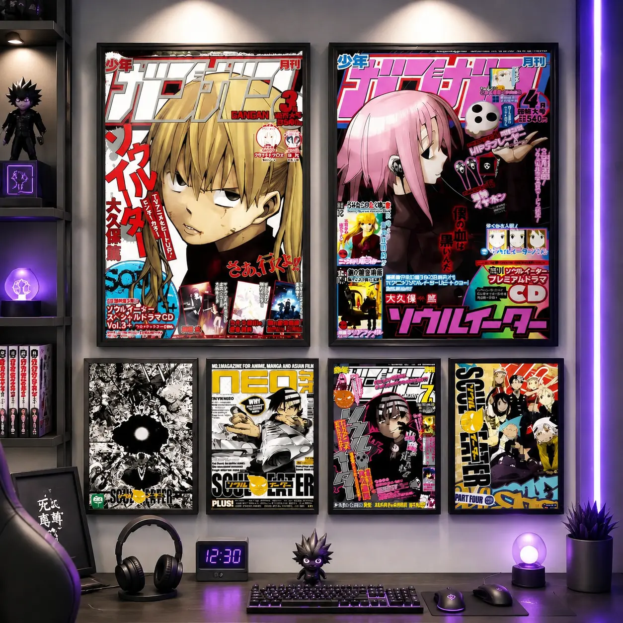 S-Soul E-Eater Anime Good Quality Prints and Posters Vintage Room Bar Cafe Decor Home Decor vintage anime poster anime wall art Anime Poster Wall Art Print anime wall print home decor wall art printed art canvas vintage style home decor