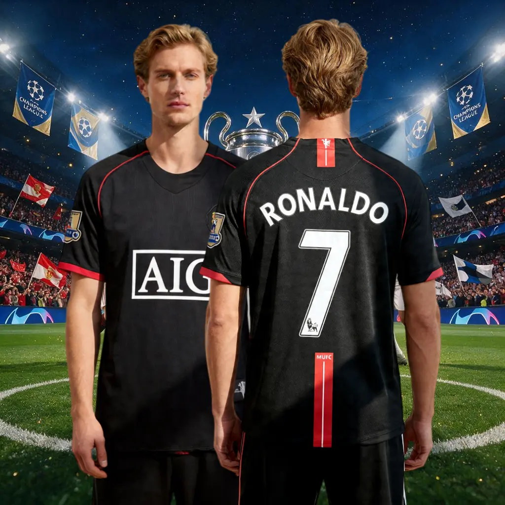 0708 CR#7 Away Short Sleeve Soccer Jersey Champions League